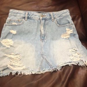 Hollister jean skirt